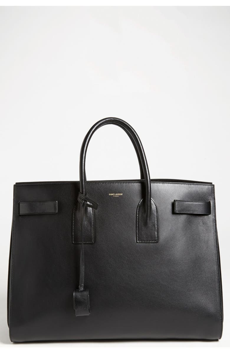 Saint Laurent 'Sac de Jour' Leather Tote, Main, color,