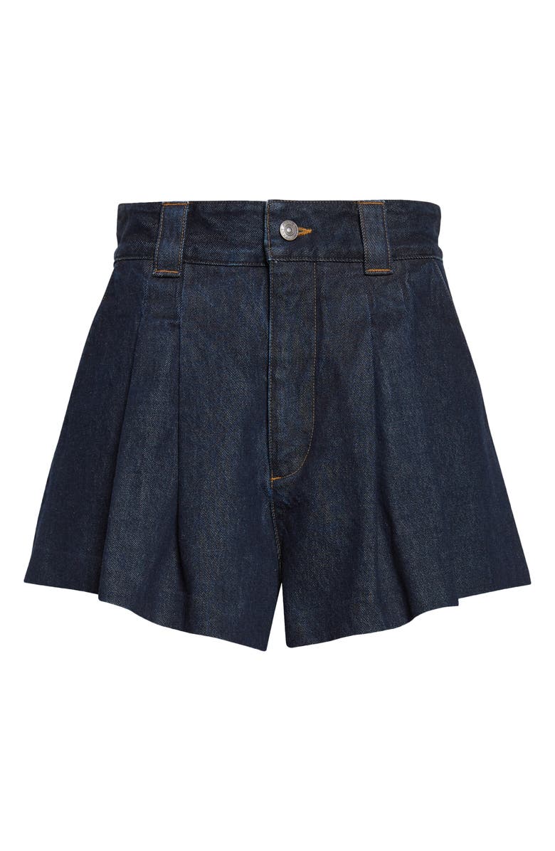 FRAME The Structural Pleated Denim Shorts, Main, color, Rinse