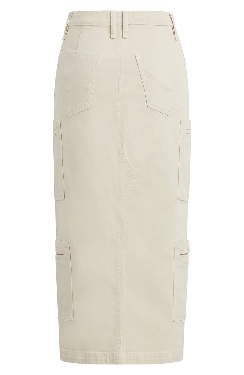 Hudson Jeans Welt Cargo Pocket Midi Skirt, Alternate, color, Bleached Sand