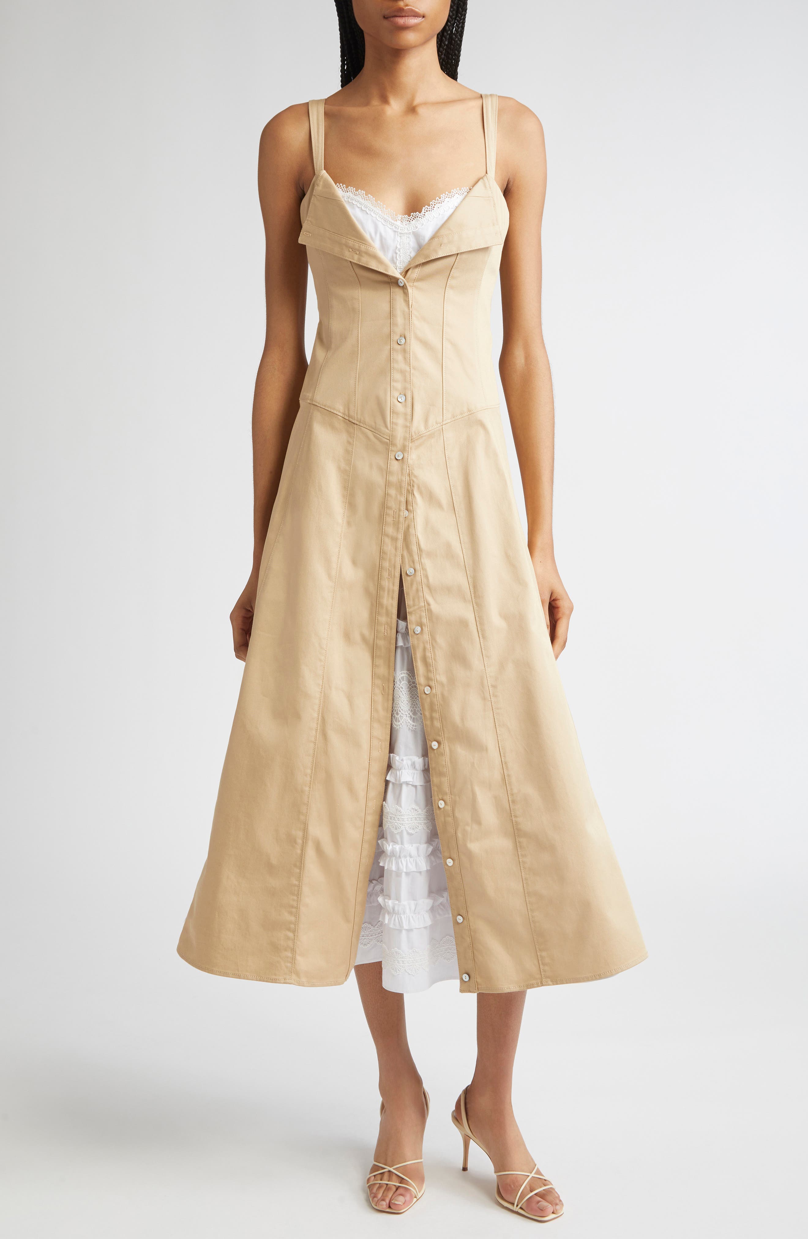 selected KHAKI/ WHITE