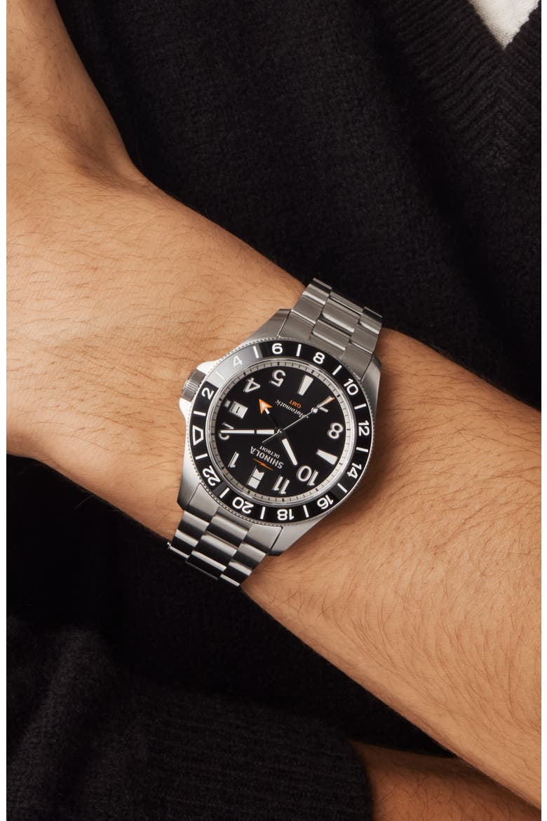 Monster GMT Automatic Watch Gift Set, 40mm, Alternate, color, BLACK