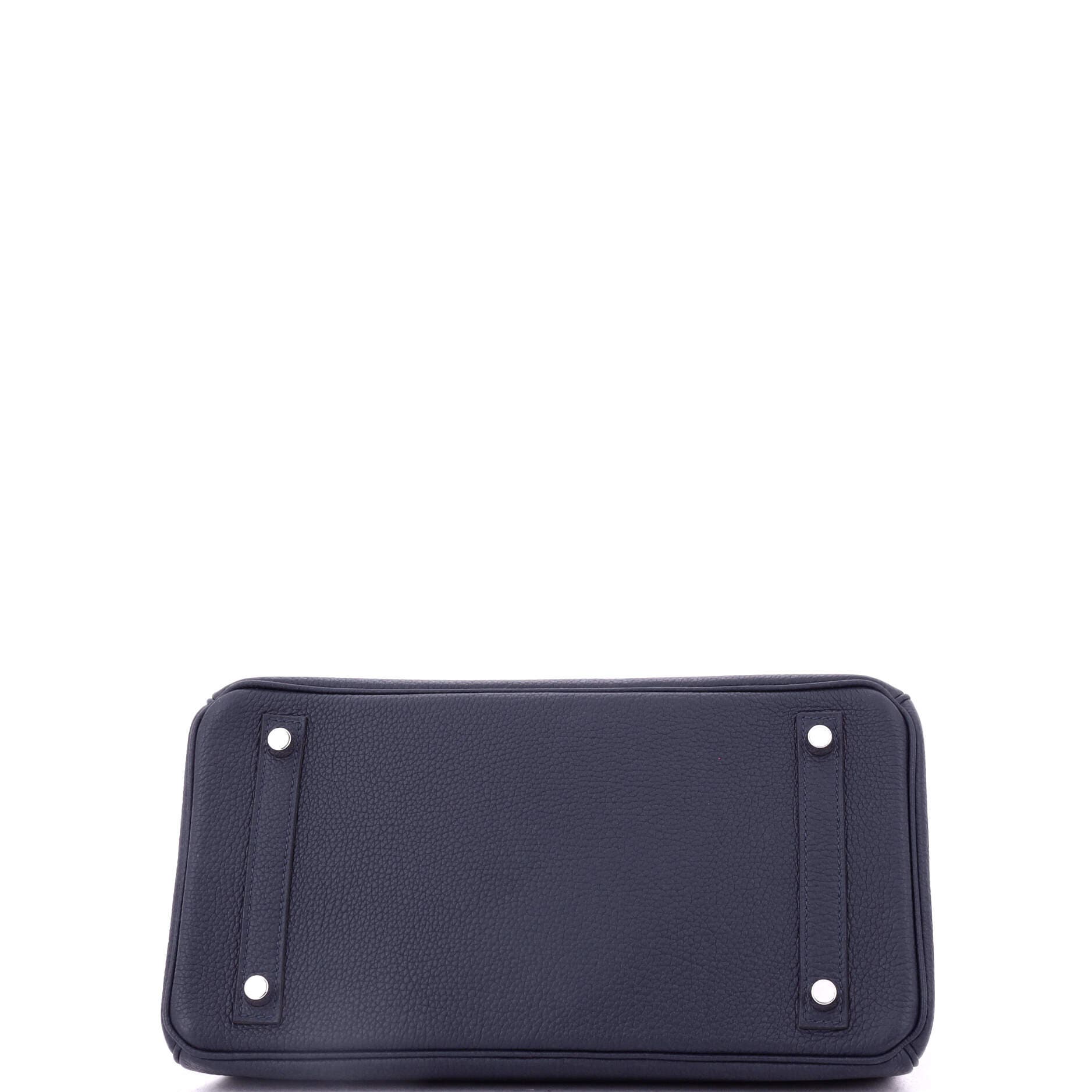 Pre-Owned Hermes Birkin Handbag Blue Togo with Palladium Hardware 30, Alternate, color, 