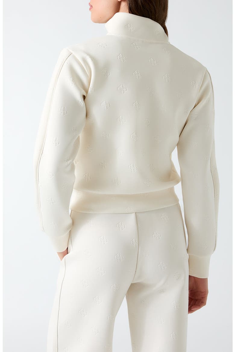 Calista 4G Front Zip Sweatshirt, Alternate, color, WHITE