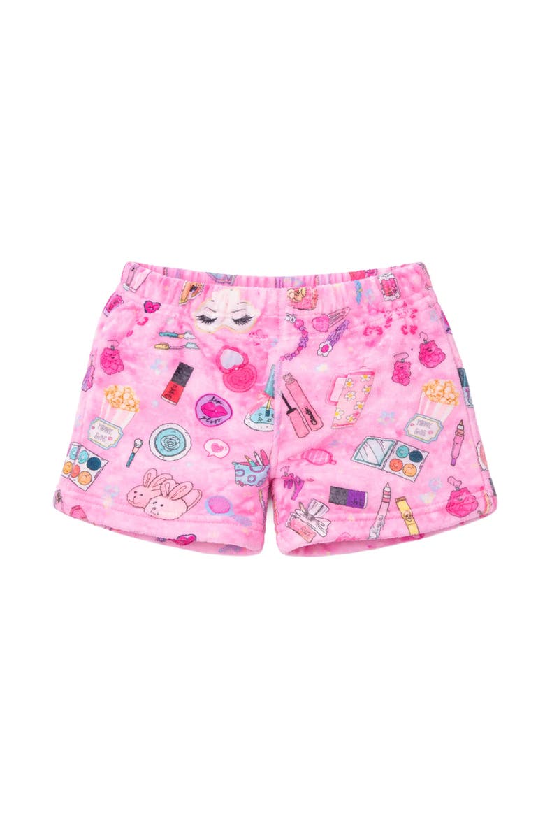 Plush Slumber Party loungewear Shorts, Main, color, Pink Multi