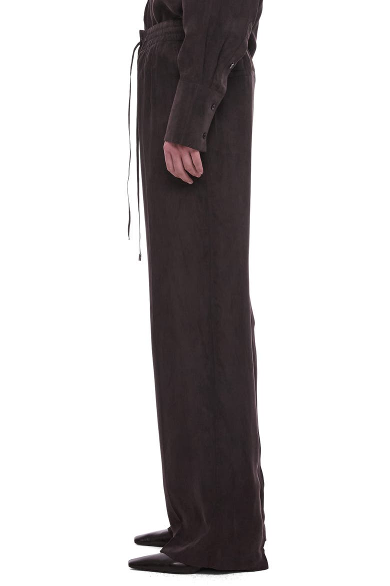 Fluid Microsuede Drawstring Pants, Alternate, color, TRUFFLE