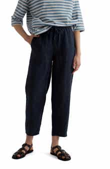 Sholl Drawstring Tapered Linen Twill Pants