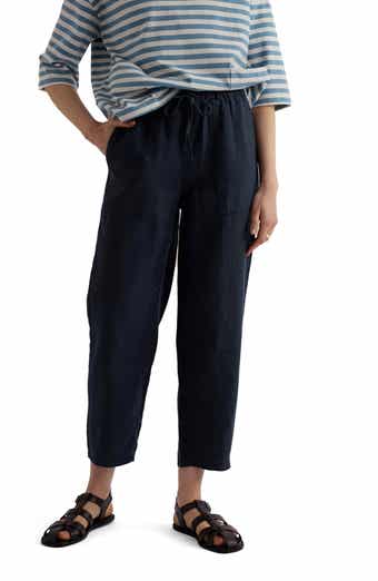 Sholl Drawstring Tapered Linen Twill Pants