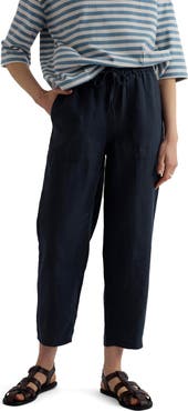Seasalt Cornwall Sholl Drawstring Tapered Linen Twill Pants