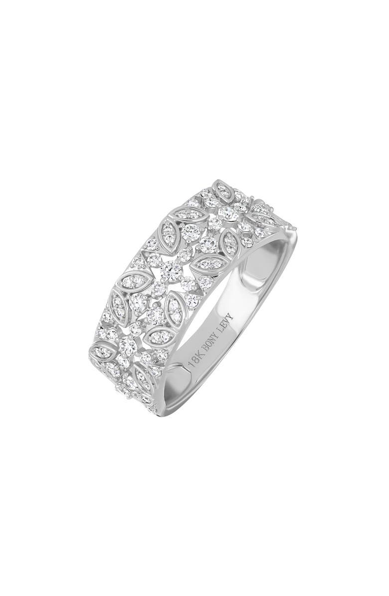 Bony Levy Getty Wide Diamond Ring, Main, color, 18K White Gold