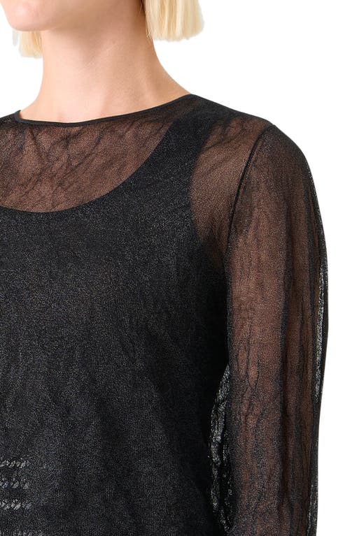 Akris Crinkle Knit Sweater In Black
