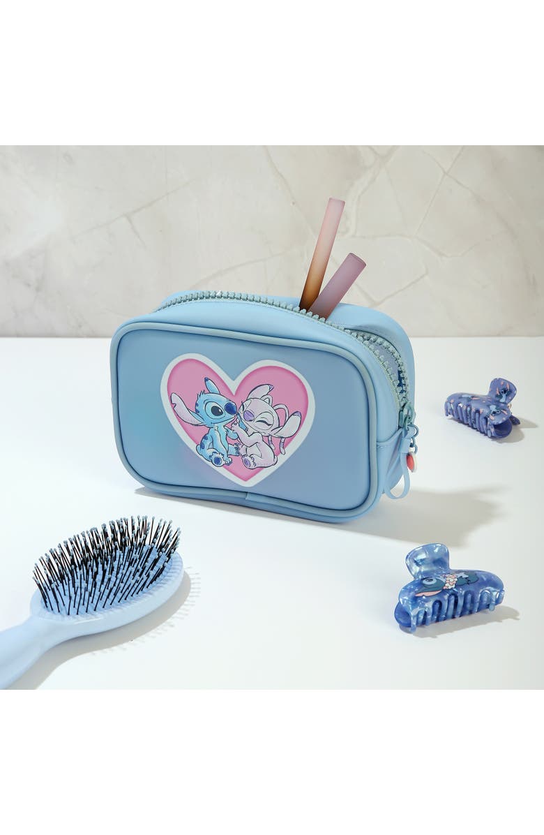 Disney Angel and Stitch Makeup Bag, Alternate, color, Light Blue