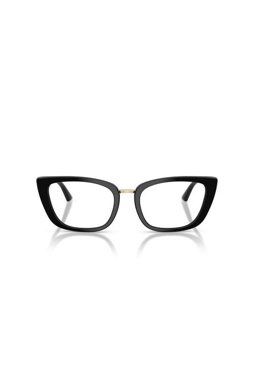Jimmy Choo 52mm Cat Eye Optical Glasses In Black