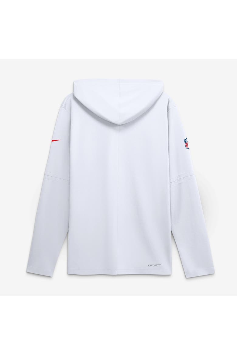 Men's Nike White Kansas City Chiefs Sideline Game On Lightweight Long Sleeve Hooded Dri-FIT Top, Alternate, color, White