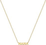 Zoë Chicco Itty Bitty Mama Pendant Necklace