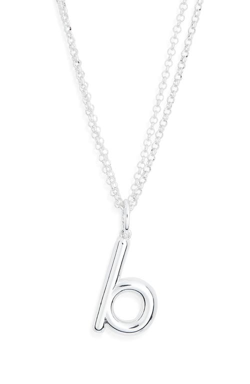 Leith Lowercase Initial Bubble Pendant Necklace In Metallic