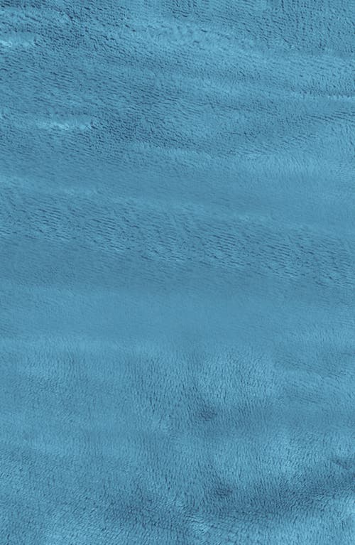 Woven & Weft Faux Shearling Fleece Throw Blanket In Blue