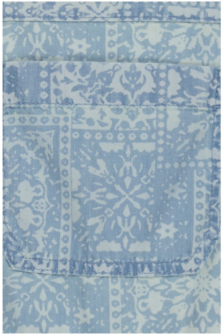 Kids' Wave Watch Jr. Bandana Print Denim Romper, Alternate, color, IVORY WATER WASH