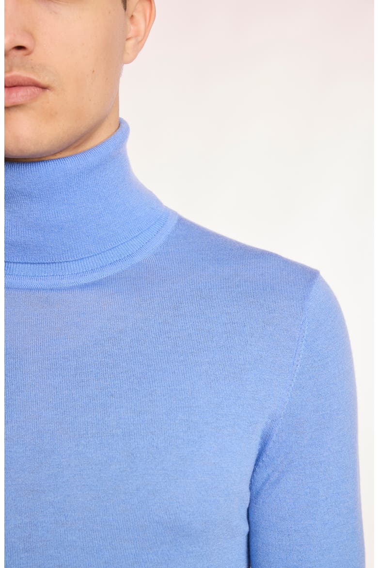 Fine Gauge Turtleneck Sweater, Alternate, color, LIGHT BLUE