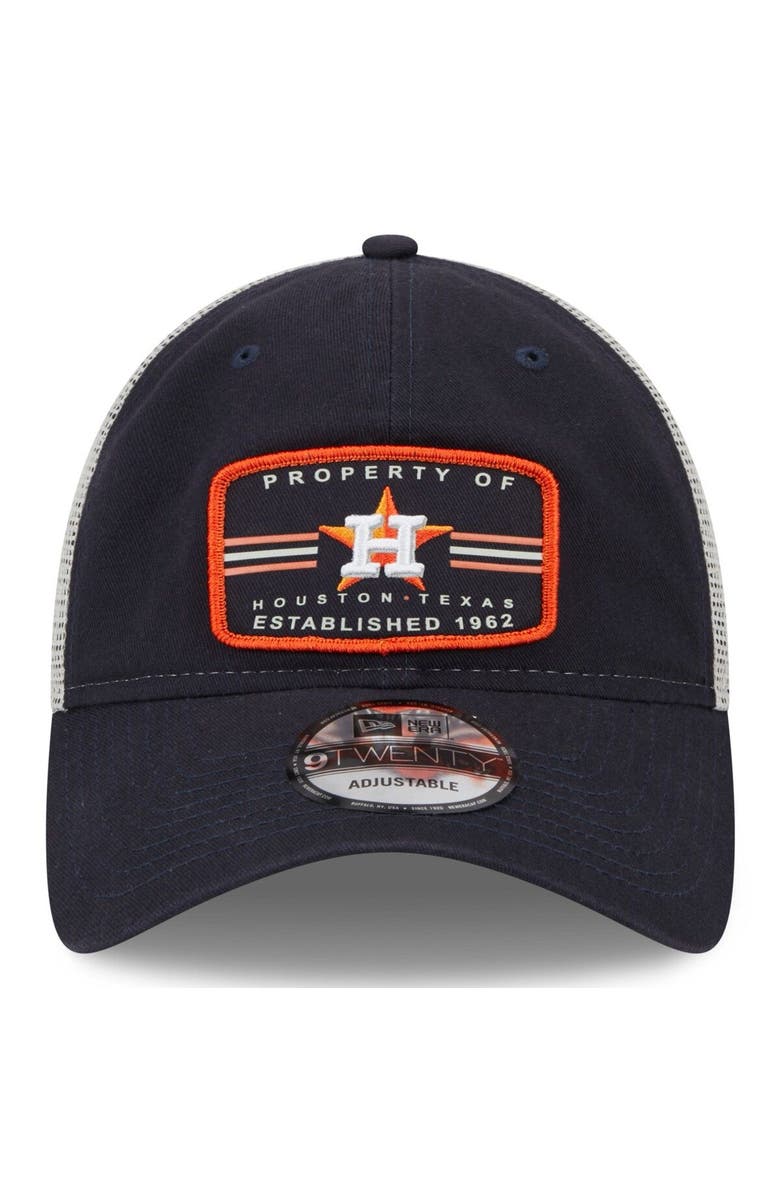 New Era Men's New Era Navy Houston Astros Property Trucker 9TWENTY Snapback Hat, Alternate, color,