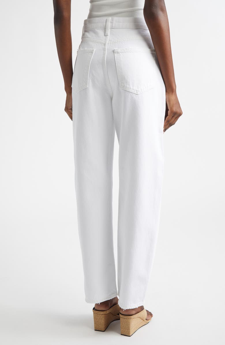 Alaïa Low Round Jeans, Alternate, color, Blanc