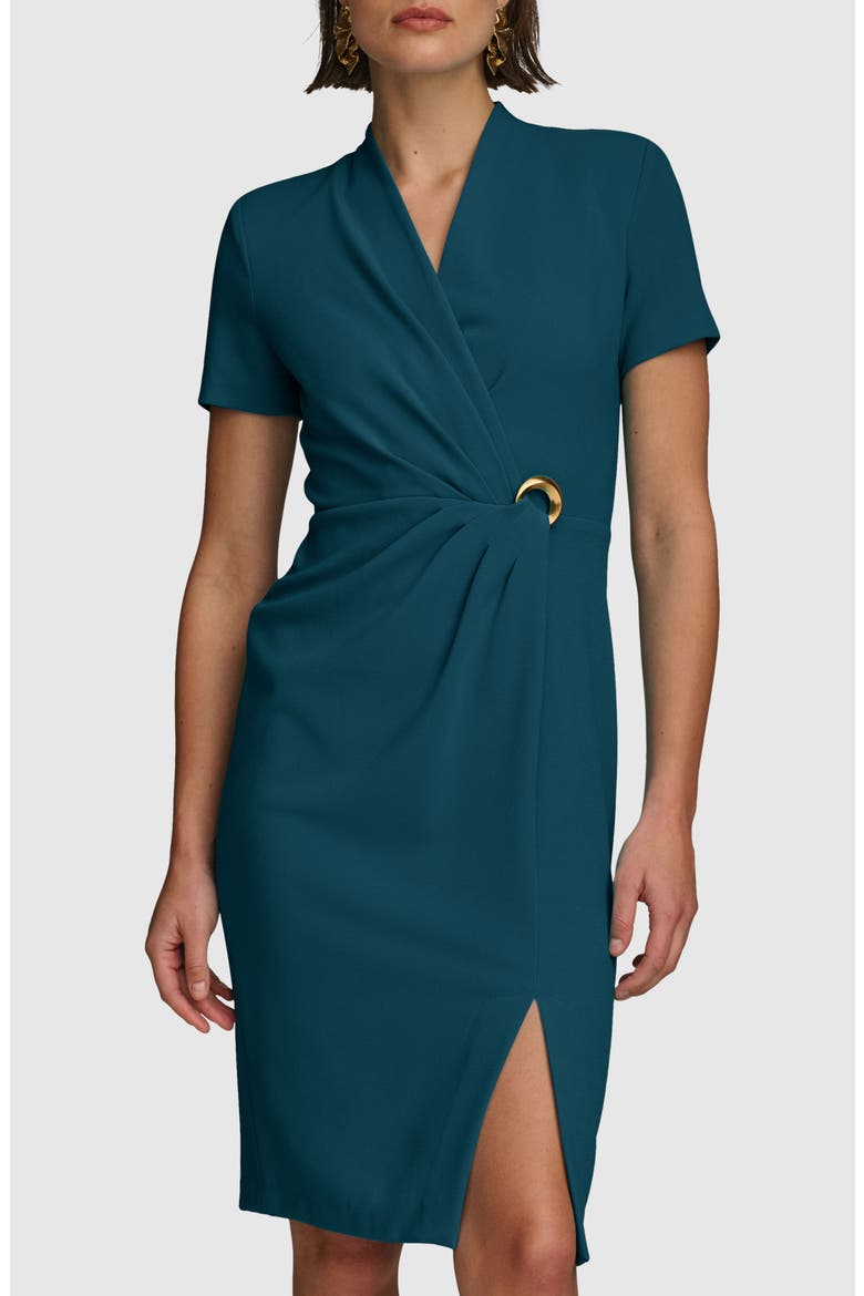Ruched Sheath Dress, Alternate, color, TIDE