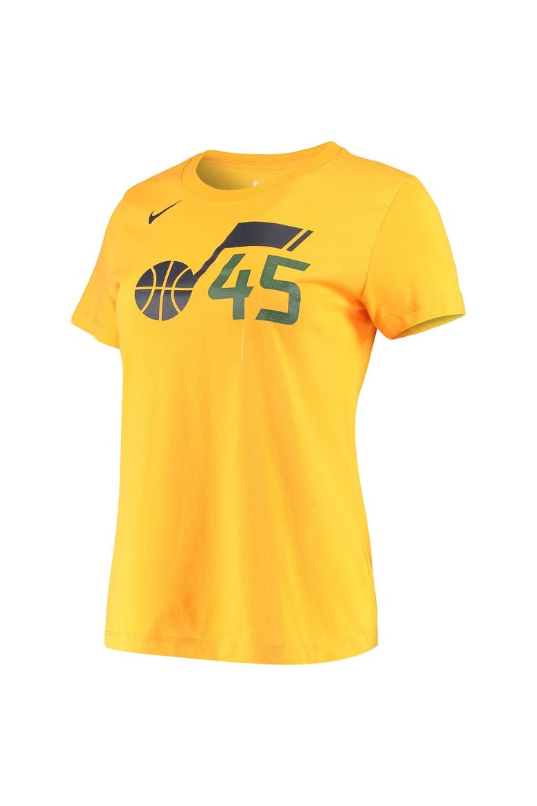 Women's Nike Donovan Mitchell Gold Utah Jazz 2019/20 City Edition Name & Number T-Shirt, Alternate, color, Gold