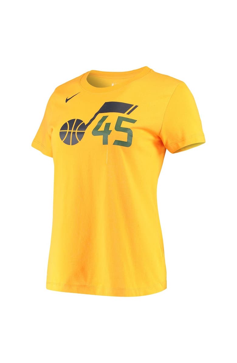 Nike Women's Nike Donovan Mitchell Gold Utah Jazz 2019/20 City Edition Name & Number T-Shirt, Alternate, color,