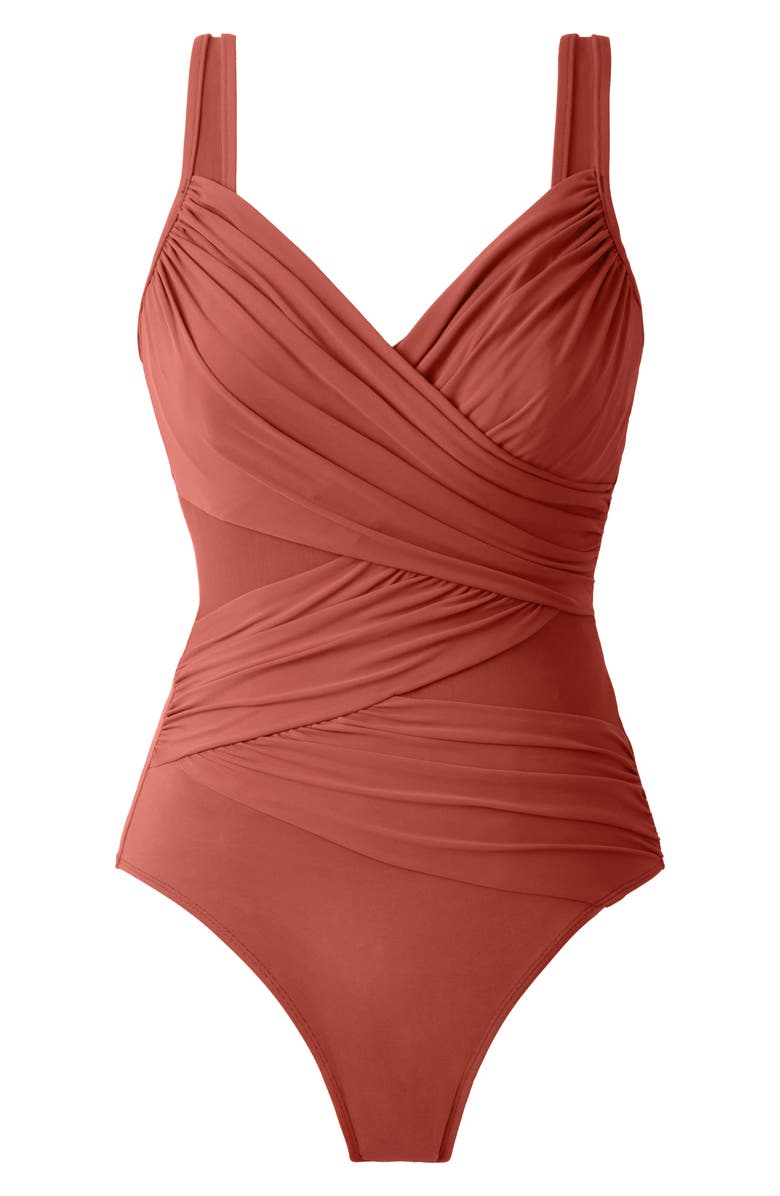 Miraclesuit<sup>®</sup> Network Madero One-Piece Swimsuit, Alternate, color, Terra