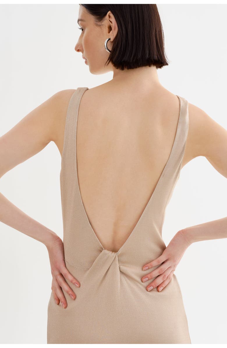 LAMARQUE KYRYLA | Sleeveless Maxi Dress, Alternate, color, Gold Shimmer