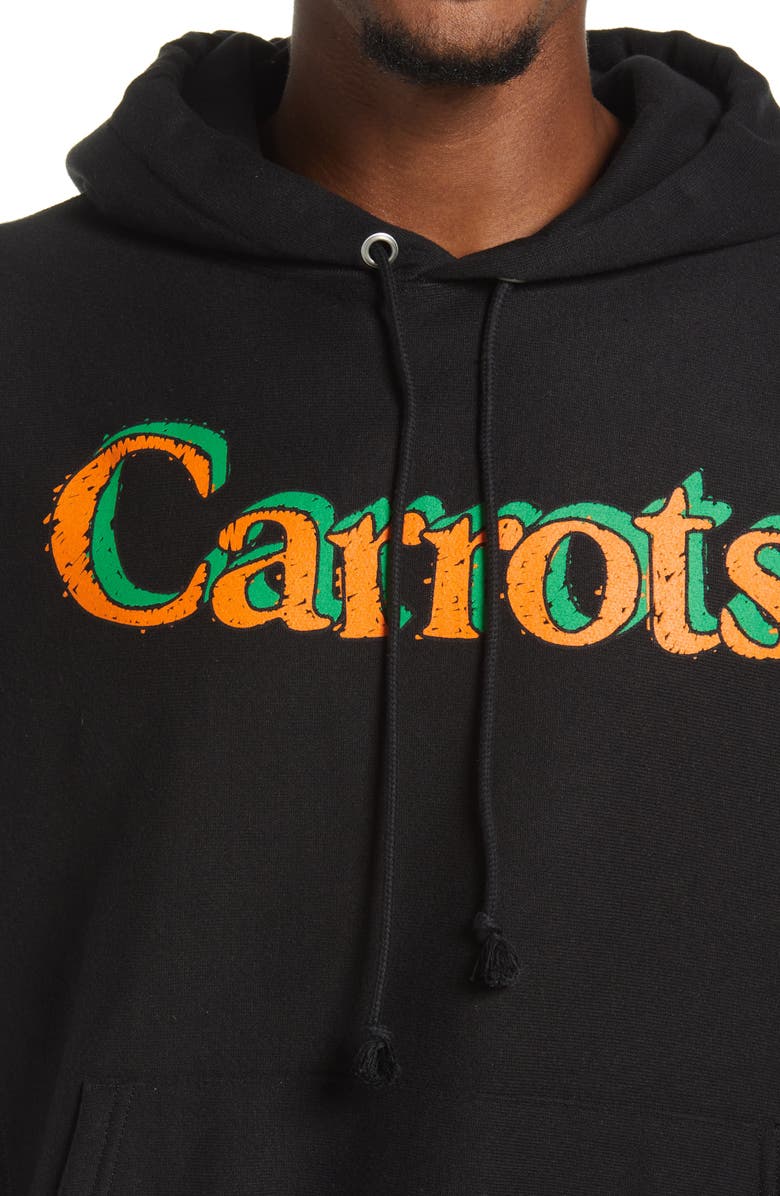 CARROTS BY ANWAR CARROTS Wordmark Scribble Logo Cotton Graphic Hoodie, Alternate, color,