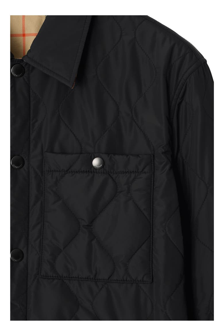 Reversible Quilted Nylon Brighton Overshirt, Alternate, color, Deep Black
