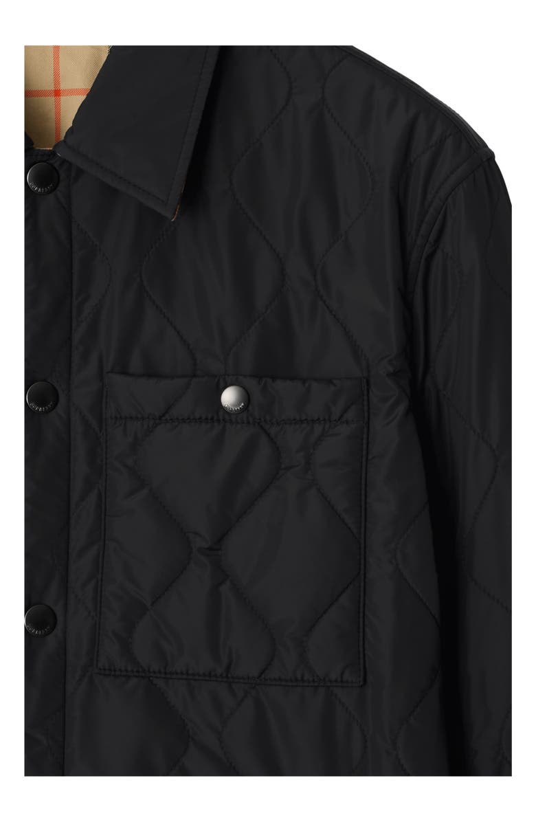 Burberry Reversible Quilted Nylon Overshirt, Alternate, color, Deep Black