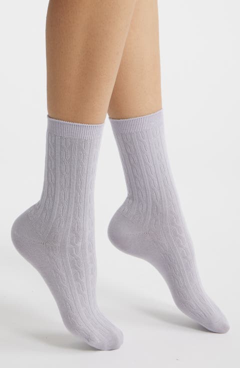 Cable Crew Socks