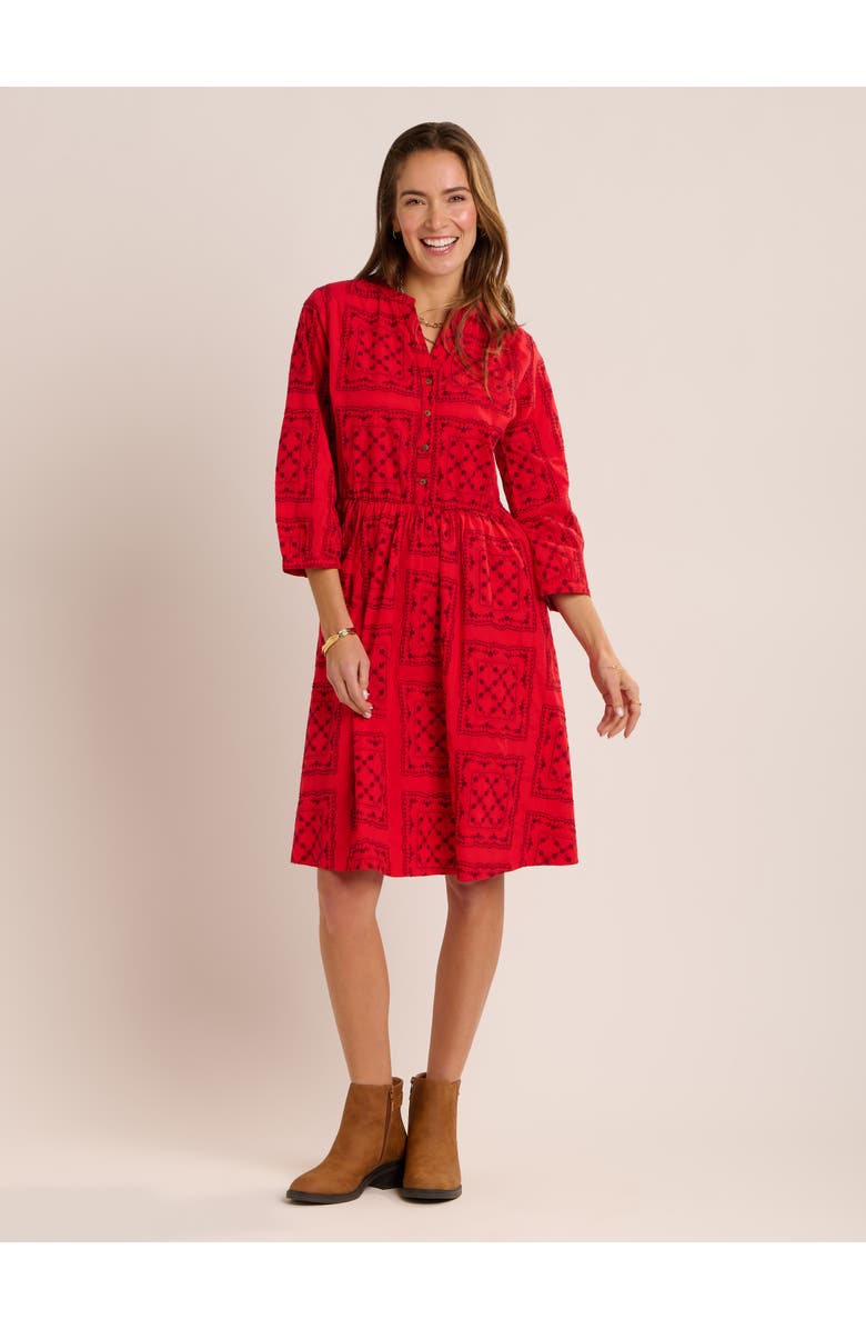 Brakeburn Zora Embroidery Detail Dress, Alternate, color, Red