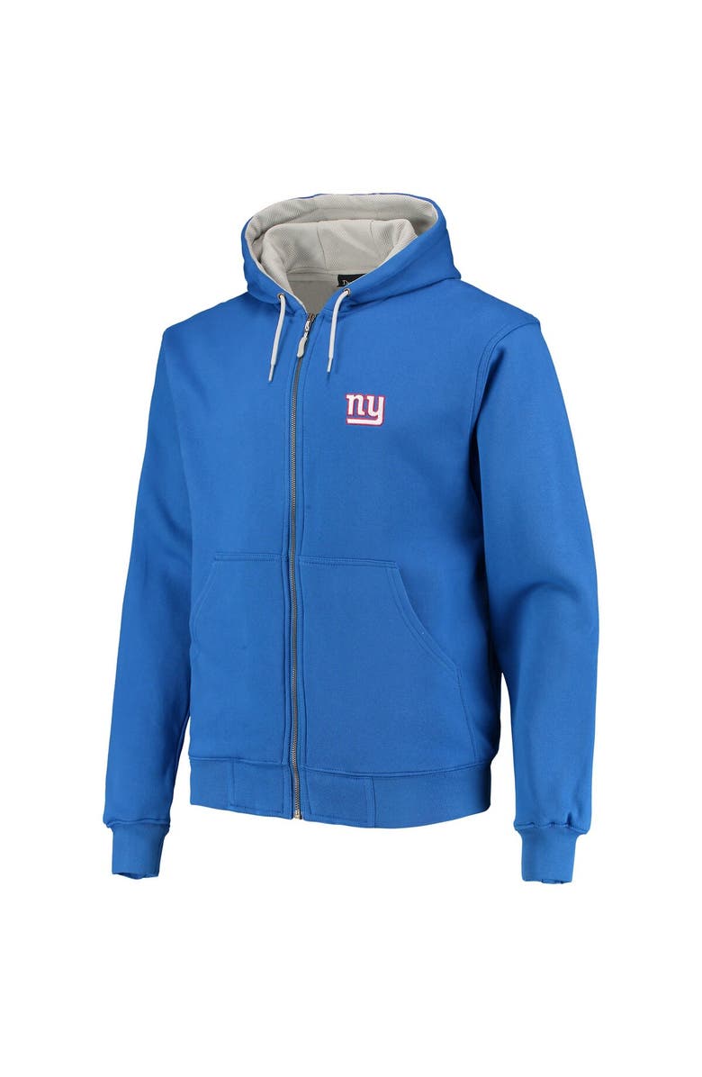 DUNBROOKE Men's Dunbrooke Royal New York Giants Craftsman Thermal-Lined Full-Zip Hoodie, Alternate, color, Royal