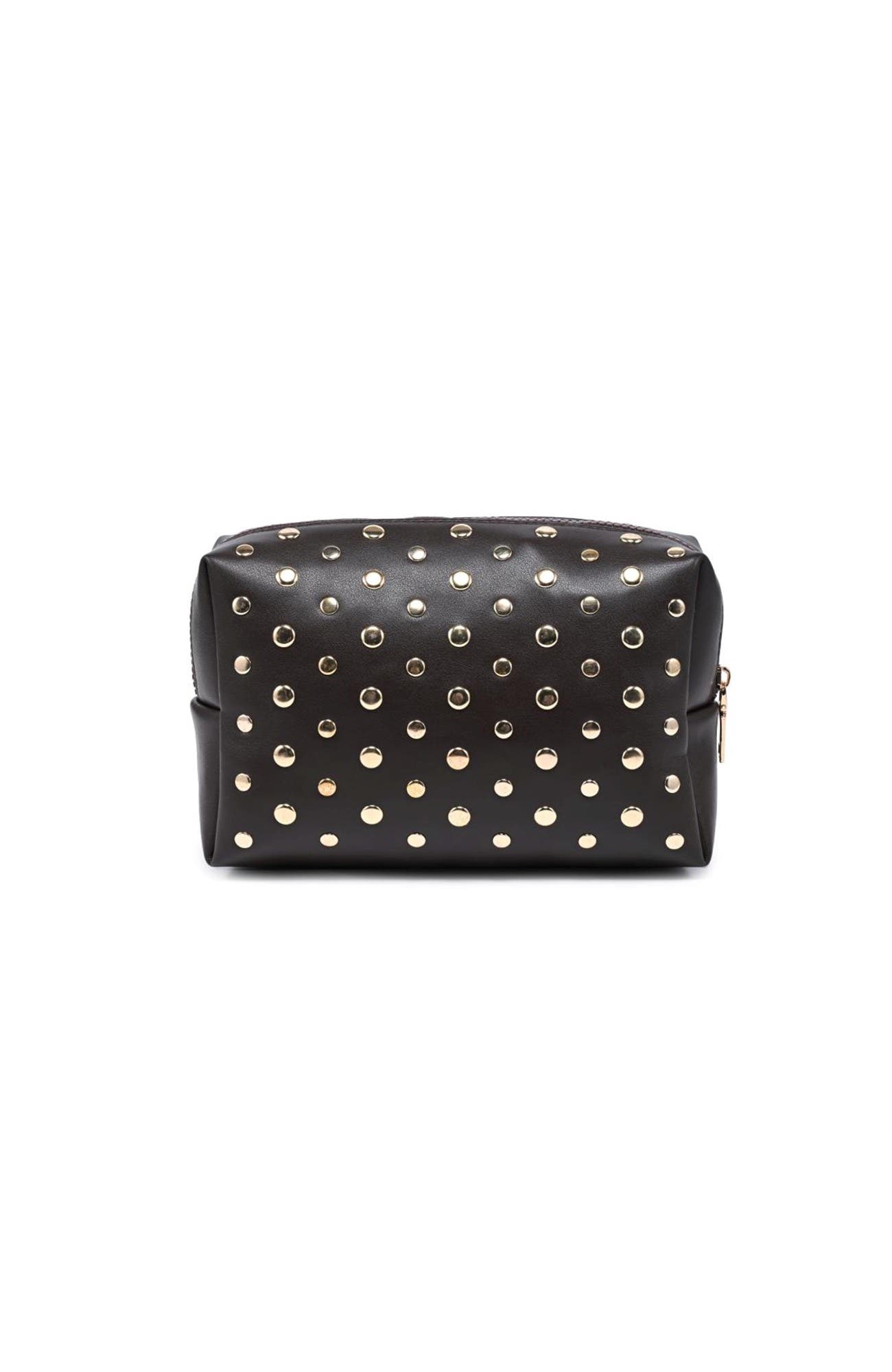 Stud Collective Cosmetic & Travel Organizer Pouch, Alternate, color, Espresso