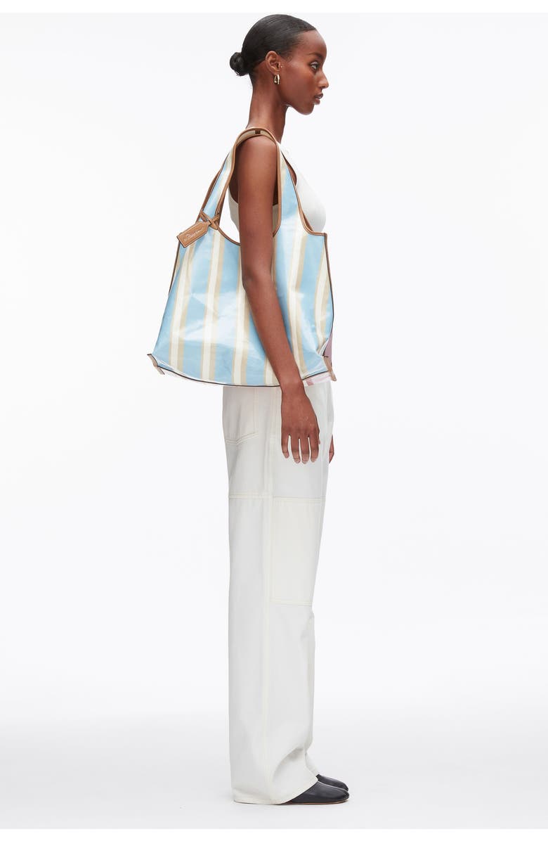 3.1 Phillip Lim Dual Stripe Market Tote, Alternate, color, Blue-Pink Multi
