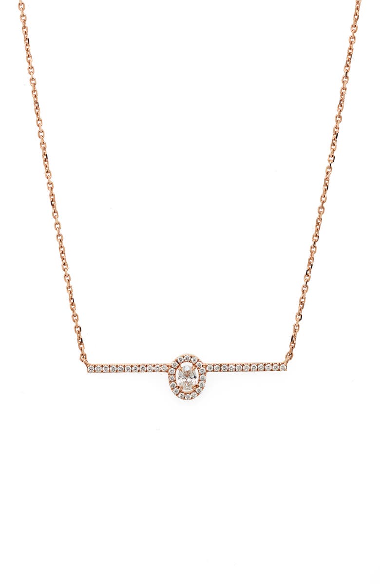 Messika Glam'Azone Pavé Diamond Necklace, Main, color,