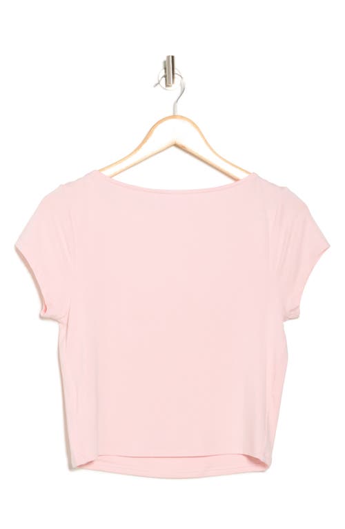 Abound Scoop Neck Cap Sleeve Crop T-shirt In Pink Balm