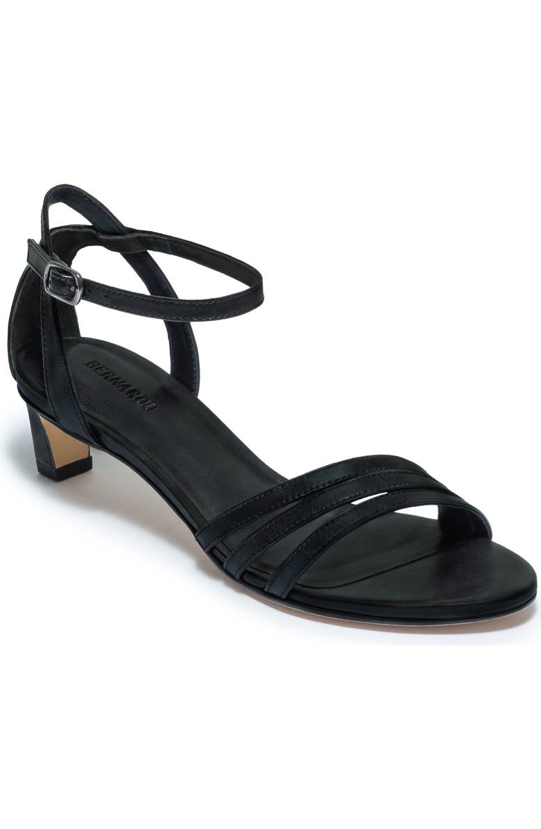 Bernardo Footwear Lima Low Heel Sandal, Alternate, color, Black