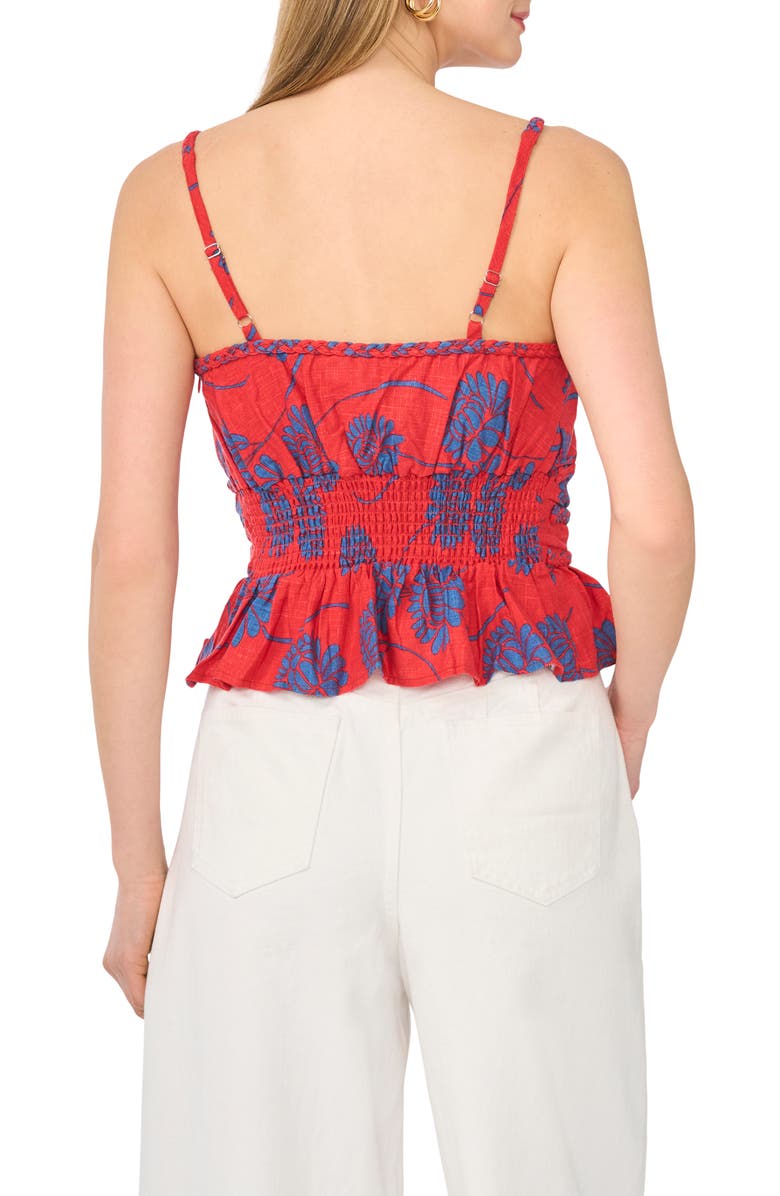 1.STATE Smocked Peplum Cami, Alternate, color, Aura Orange