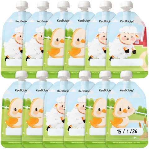 12-Pack Prep Reusable Food Pouches