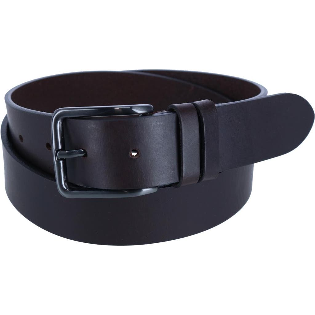 Ibex England Casual 35mm Belt With Double Loop Keeper In Dark Brown