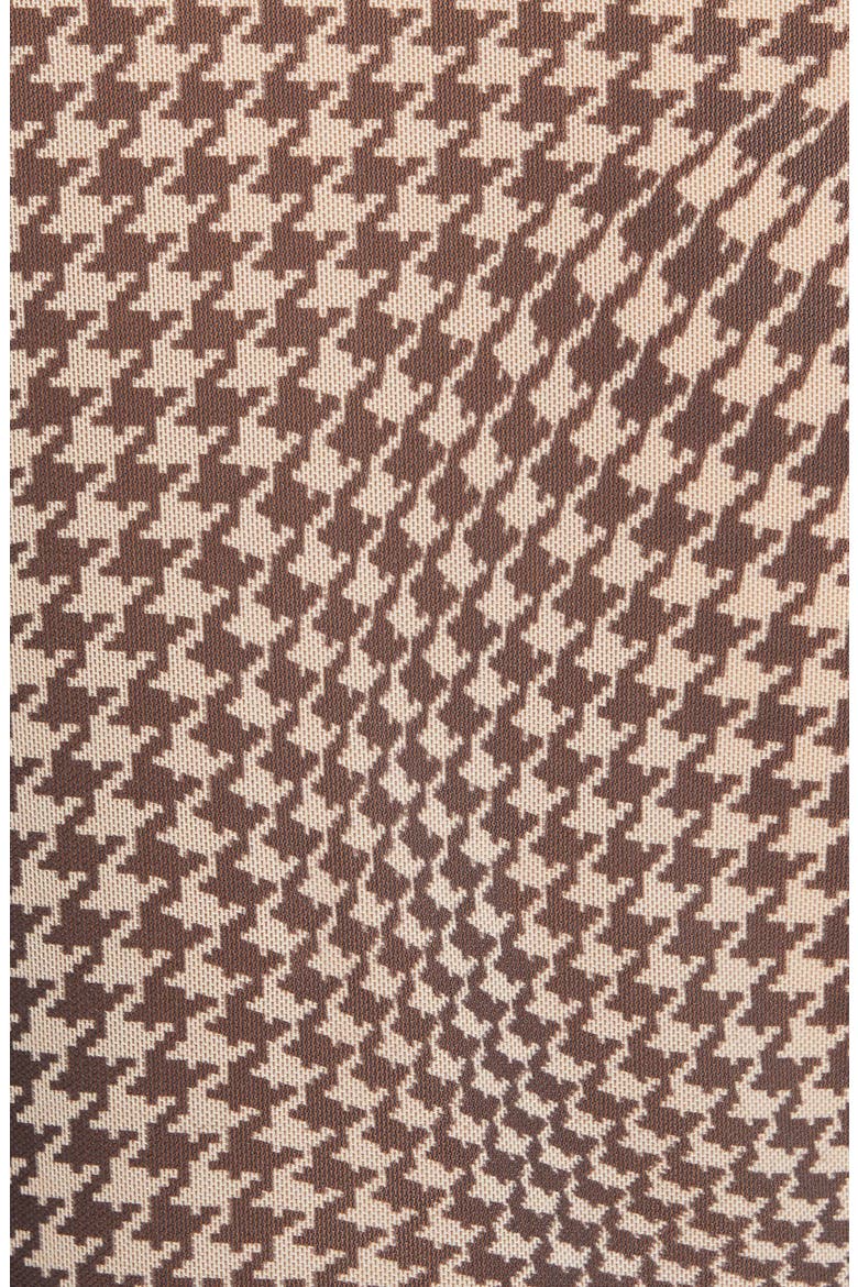 Houndstooth Print Mesh Turtleneck, Alternate, color, BRAZILIAN SAND