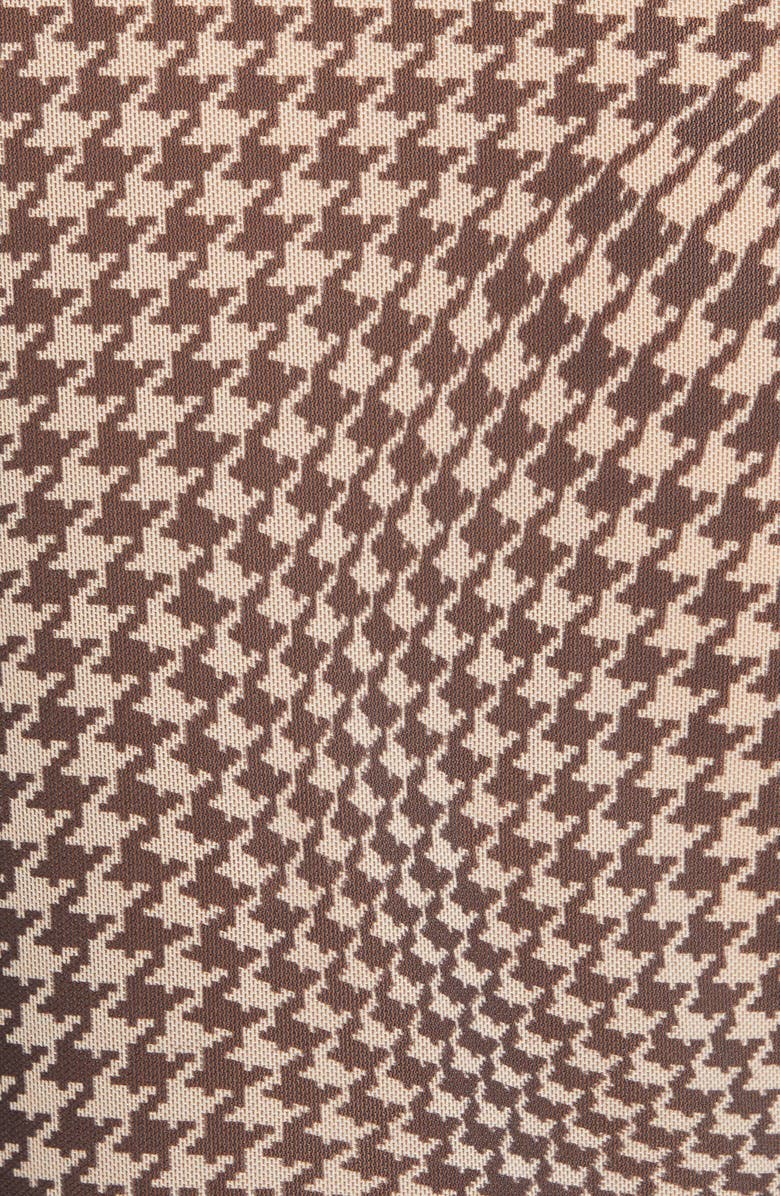 Ganni Houndstooth Print Mesh Turtleneck, Alternate, color, 