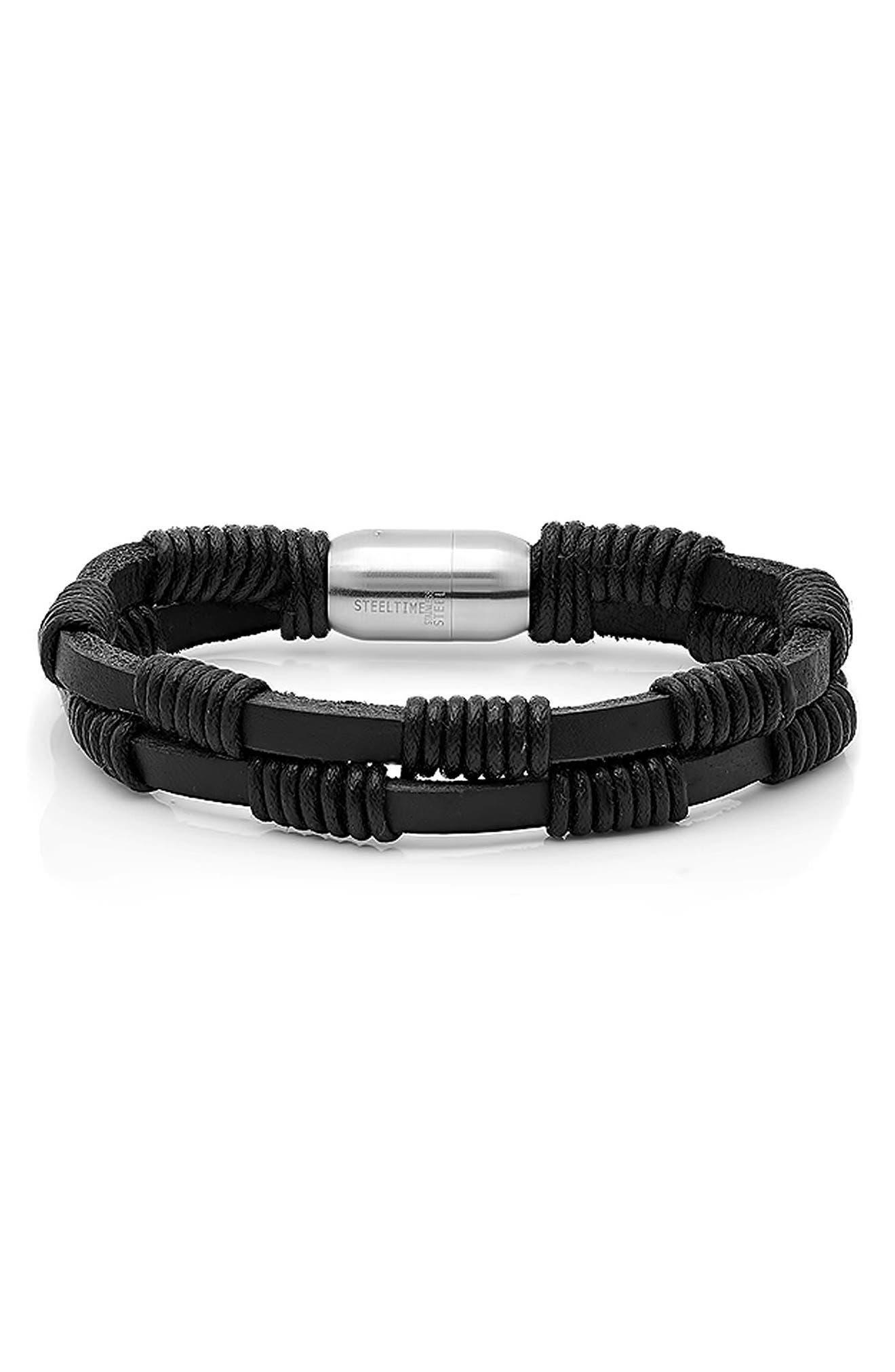 Men's Wrapped Leather Bracelet
