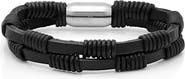 STEELTIME Men's Wrapped Leather Bracelet