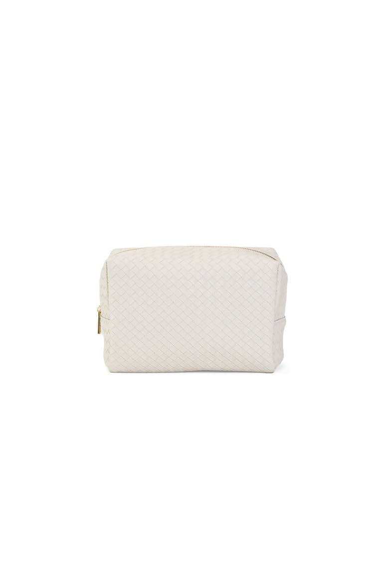 Woven Sand Cosmetic Bag, Main, color, Sand