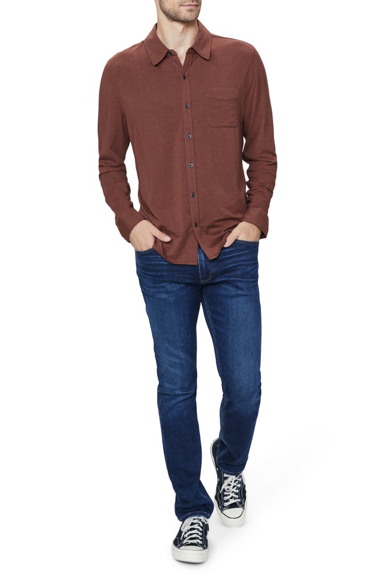 PAIGE Stockton Knit Button-Up Shirt, Alternate, color,