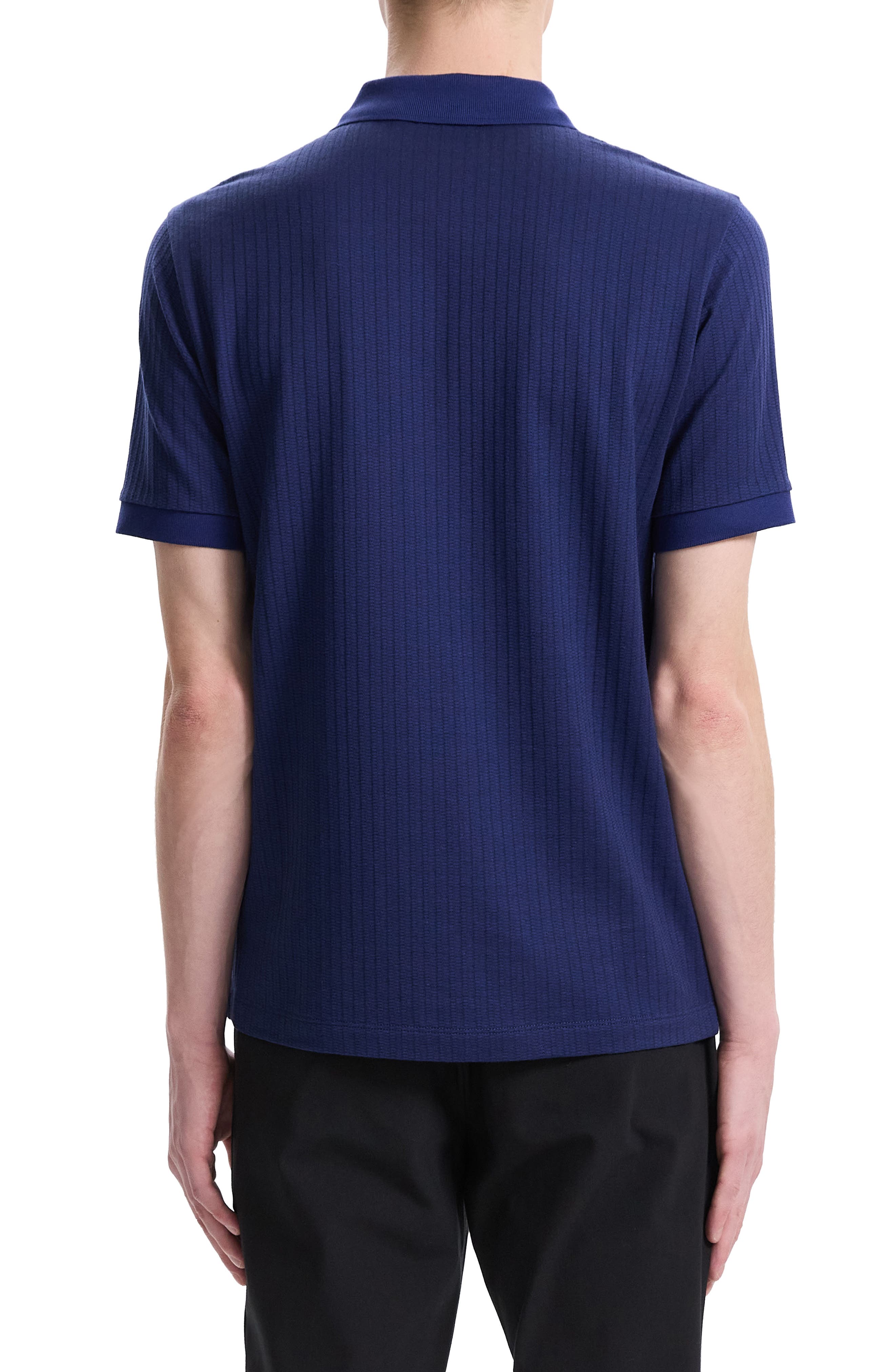Zelig Jacquard Stripe Cotton Polo - image 2